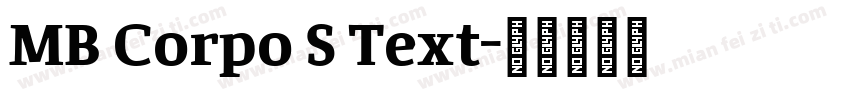 MB Corpo S Text字体转换